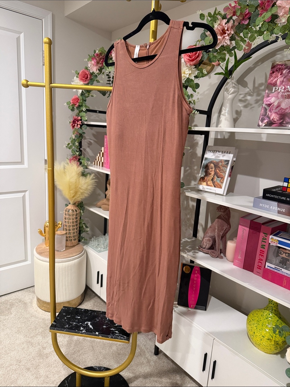 Sleeveless Maxi Dress in Dusty Rose